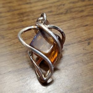 Sterling silver Amber pendant